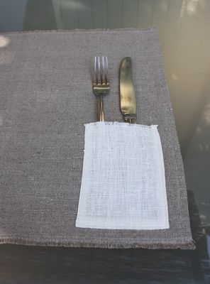 Set de table poche lin lavé couleur lin-déco scandinave