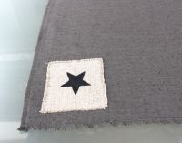 Set de table étoile lin lavé couleur anthracite-déco scandinave