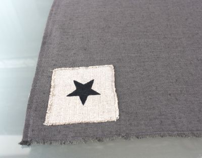 Set de table étoile lin lavé couleur anthracite-déco scandinave